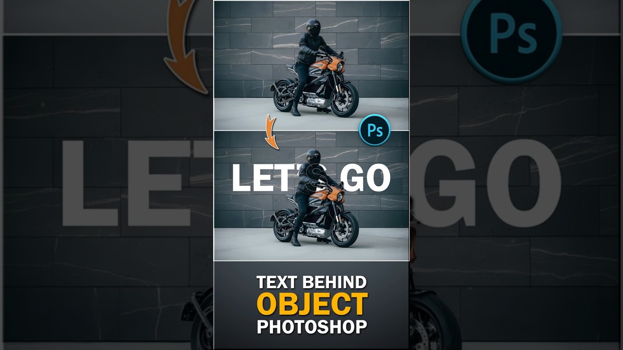 Place Text Behind Object | Photoshop Tips | Noob vs Pro Editor | Tutorial | The Edit Art | Biker