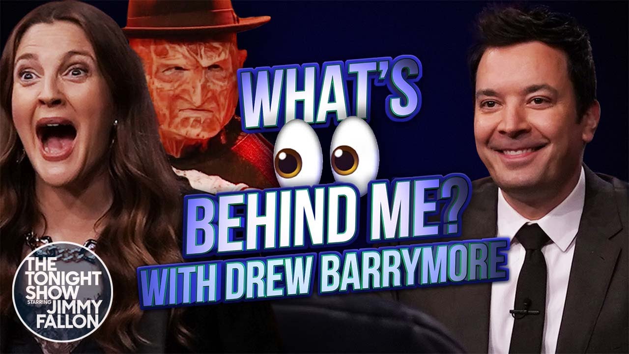 What’s Behind Me? with Drew Barrymore | The Tonight Show Starring Jimmy Fallon