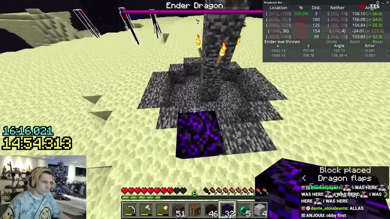 xQc has his best Minecraft Speedrun in a long time