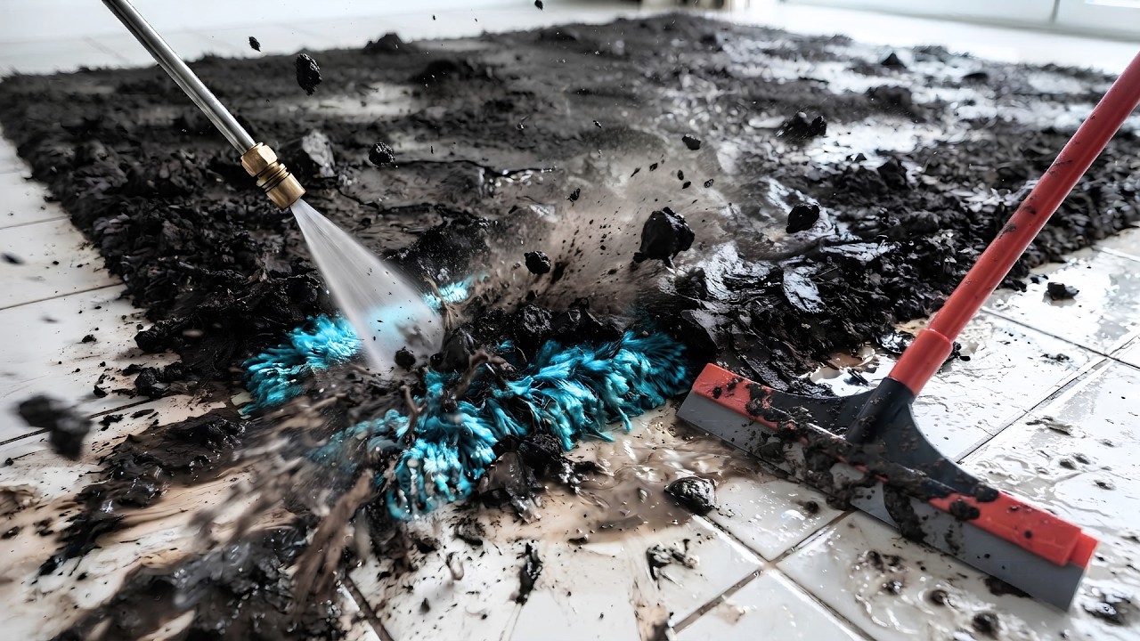 Impossible Blue Rug Cleaning | Years of Dirt Removed | Deep Clean ASMR