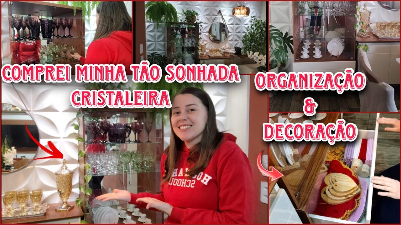 Comprei Minha Cristaleira Dos Sonhos 😍 Mostrei Detalhes + Limpei Organizei e Decorei