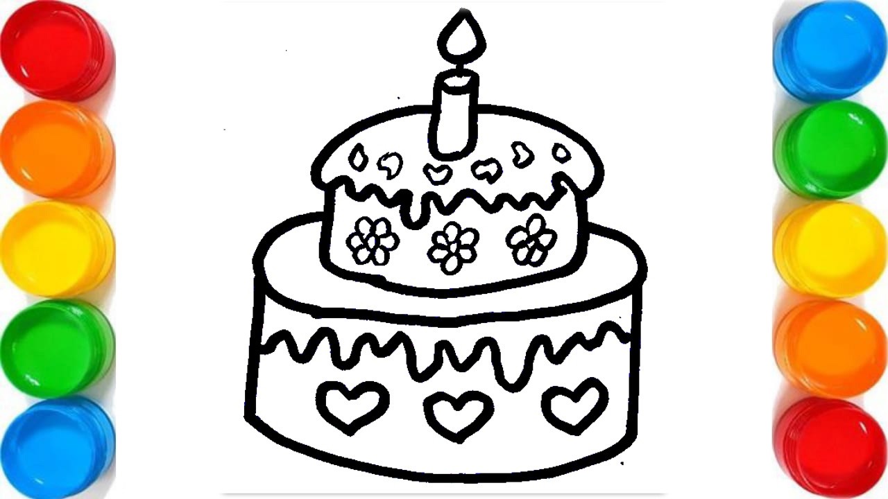 How To Draw A Birthday Cake Easy Step By Step 🎂 Cake Drawing