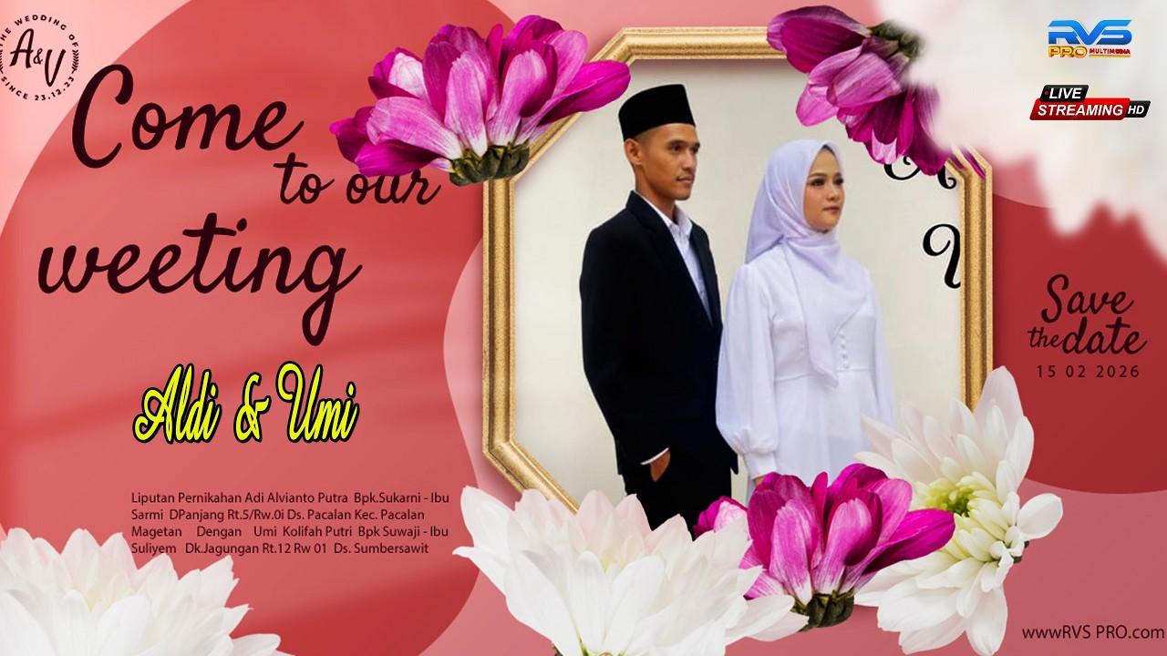 live..02 arabelle music** rvs pro wedding Aldi & Umi **Minggu 15 Februari  februari 2026