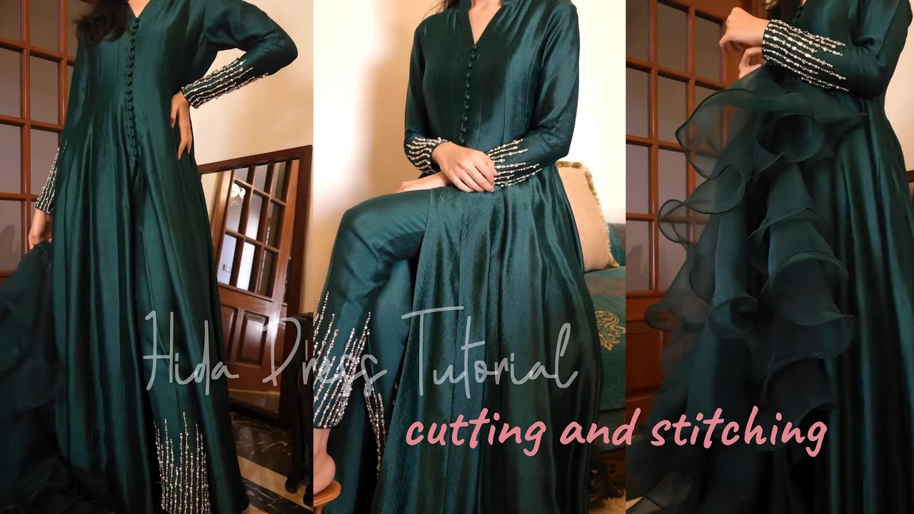 Models Inspired Outfit Cutting🔥16 Kali Frock Cutting Stitching🔥Front Open Frock Cutting