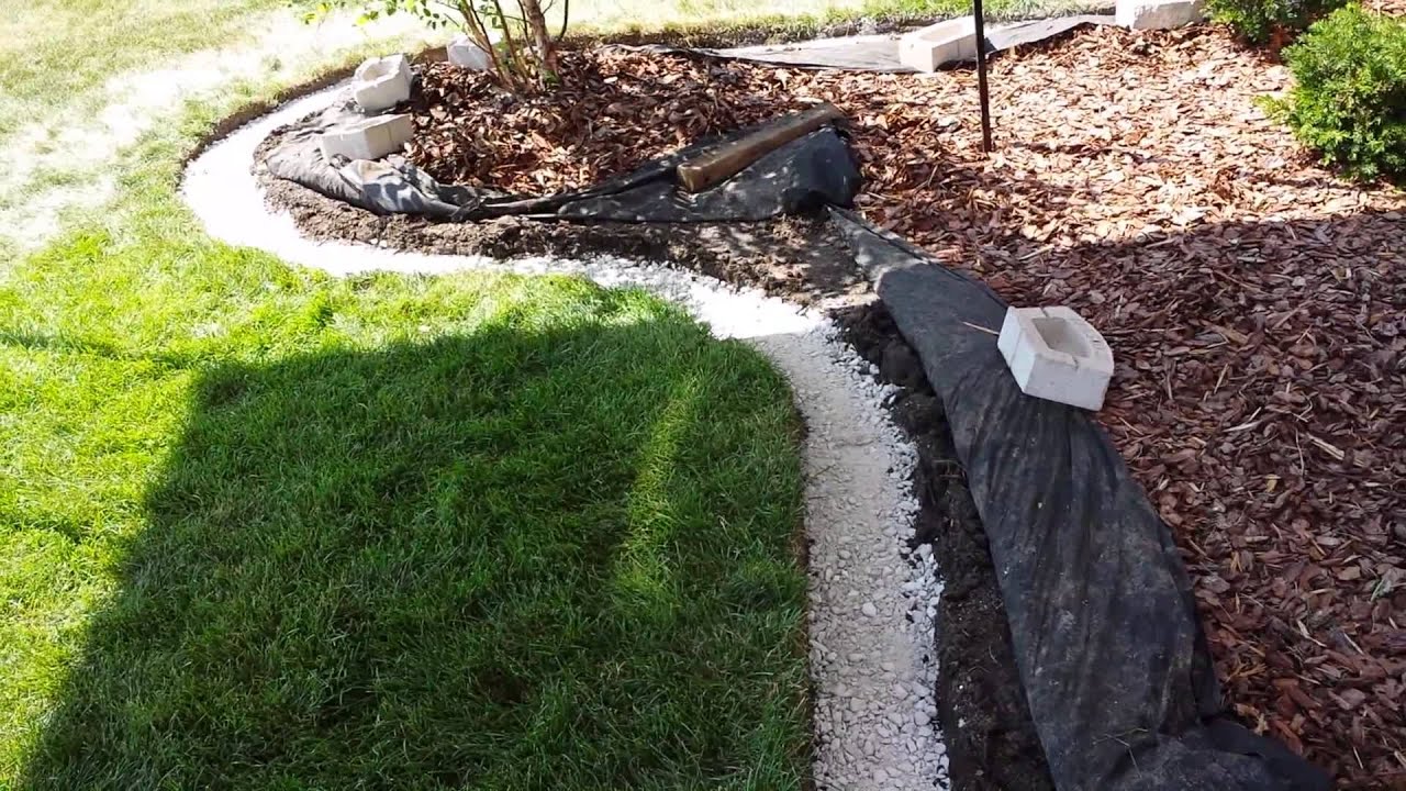 How to add landscape edging block to your landscaping.