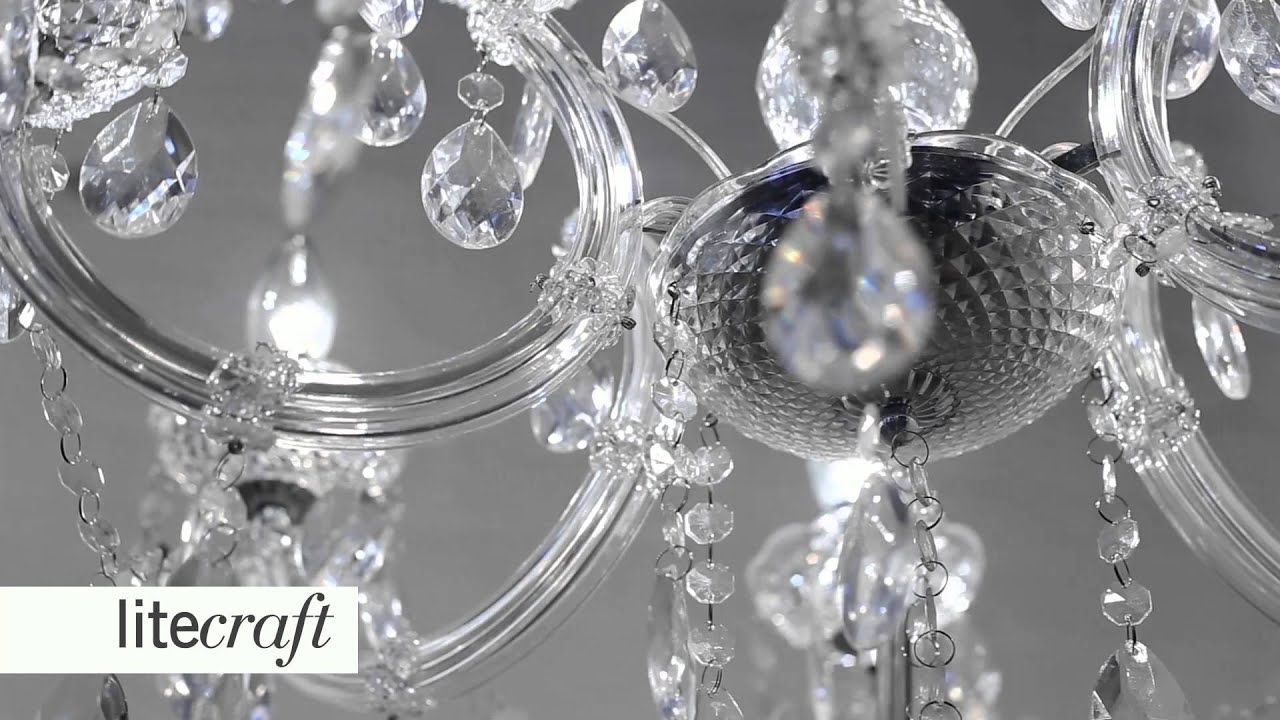 Marie Therese 9 Light Chandelier - Chrome | Litecraft - Lighting Your Home