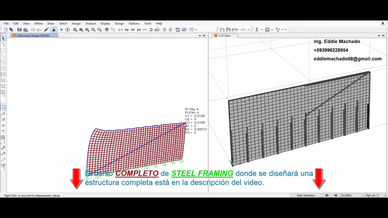 Sap2000: Diseño de Muro de Steel Framing usando Tableros OSB