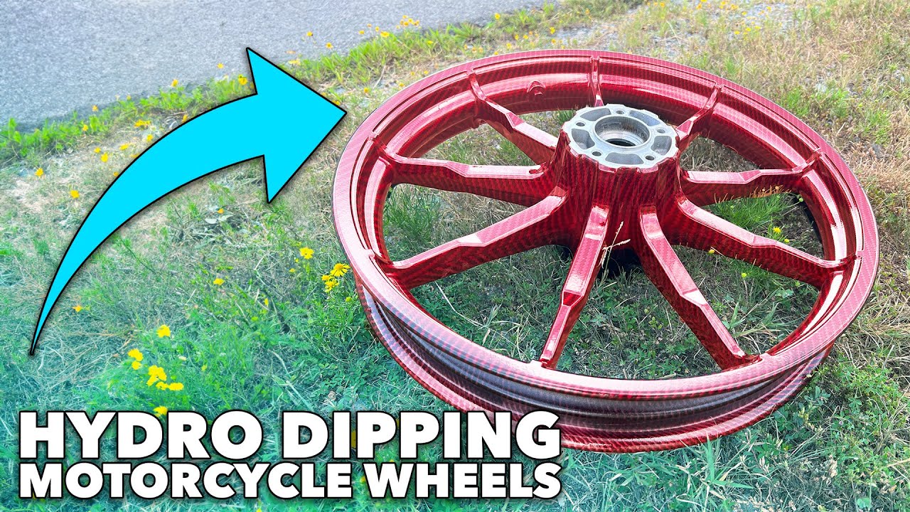 Hydro Dipping Motorcycle Wheels in CARBON FIBER
