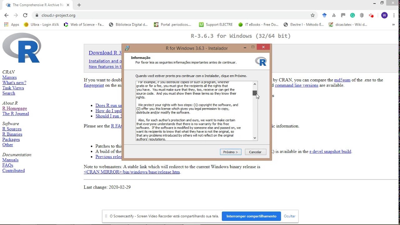 Instalando o R