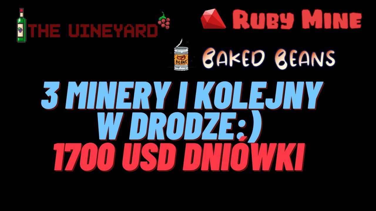 1700 USD dni&oacute;wki z 3 Miner&oacute;w!  Kolejny na sieci Fantom  startuje za 2 dni!