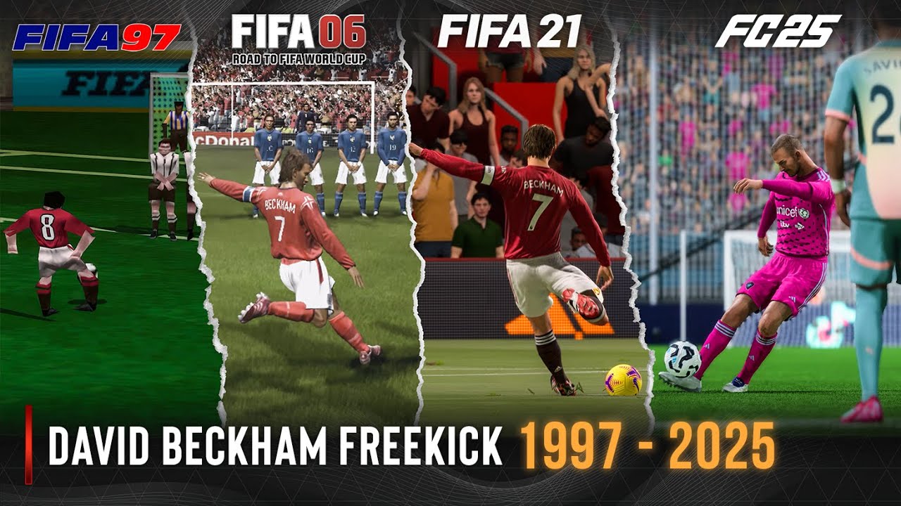 David Beckham Free Kick In Every FIFA | 1997 - 2025 |