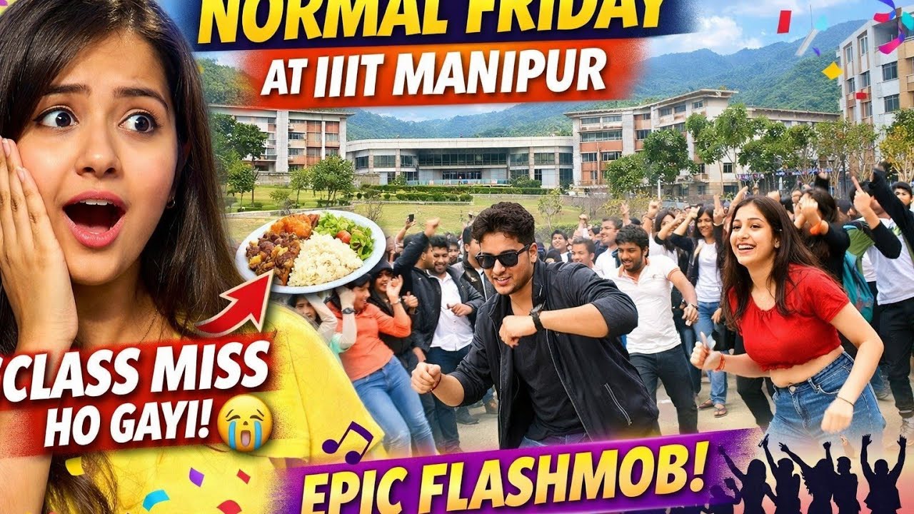 Normal Friday at IIIT Manipur | Class Miss 😅 + Flashmob Fun 🎉