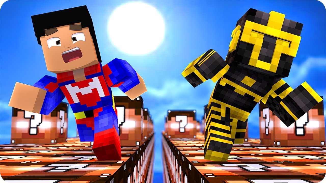 CARRERA DE LUCKY BLOCKS DE HEROBRINE EN MINECRAFT 😱