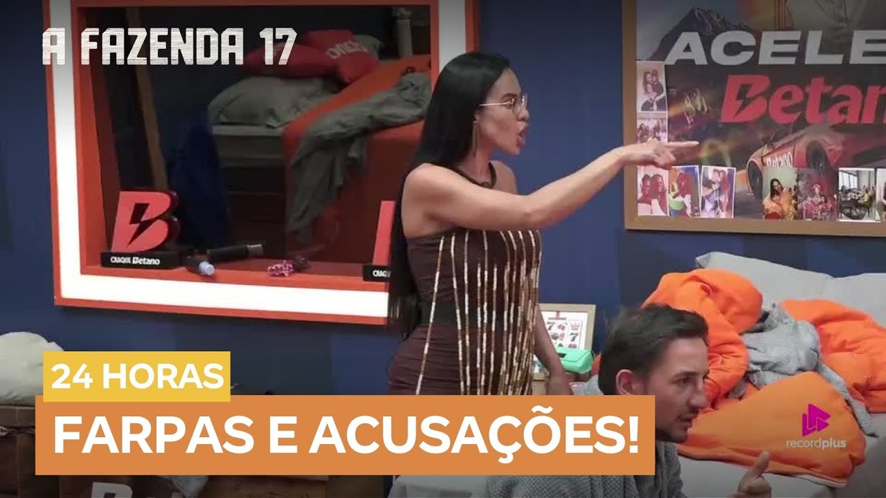 Duda e T&agrave;mires armam barraco antes de Din&acirc;mica de Apontamento: 'Voc&ecirc; &eacute; imunda' | A Fazenda 17