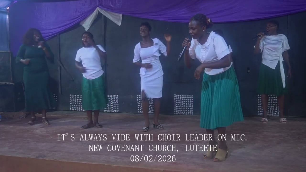 IT'S ALWAYS VIBE WITH CHOIR LEADER ON THE MIC.