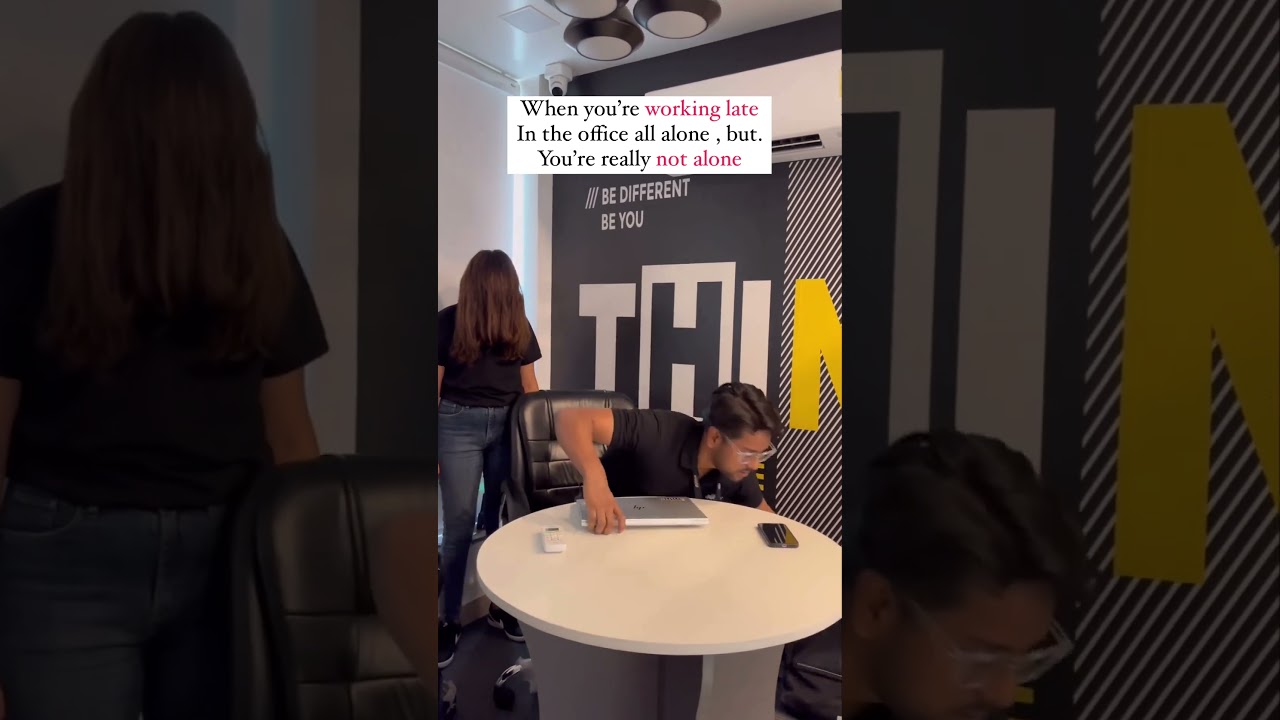 Midnight oil in the office #OfficeEnigma #LateNightAdventures #youtubeshorts #office #youtube