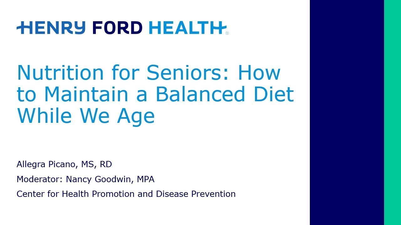 Nutrition for Seniors: How to Maintain a Balanced Diet as We Age