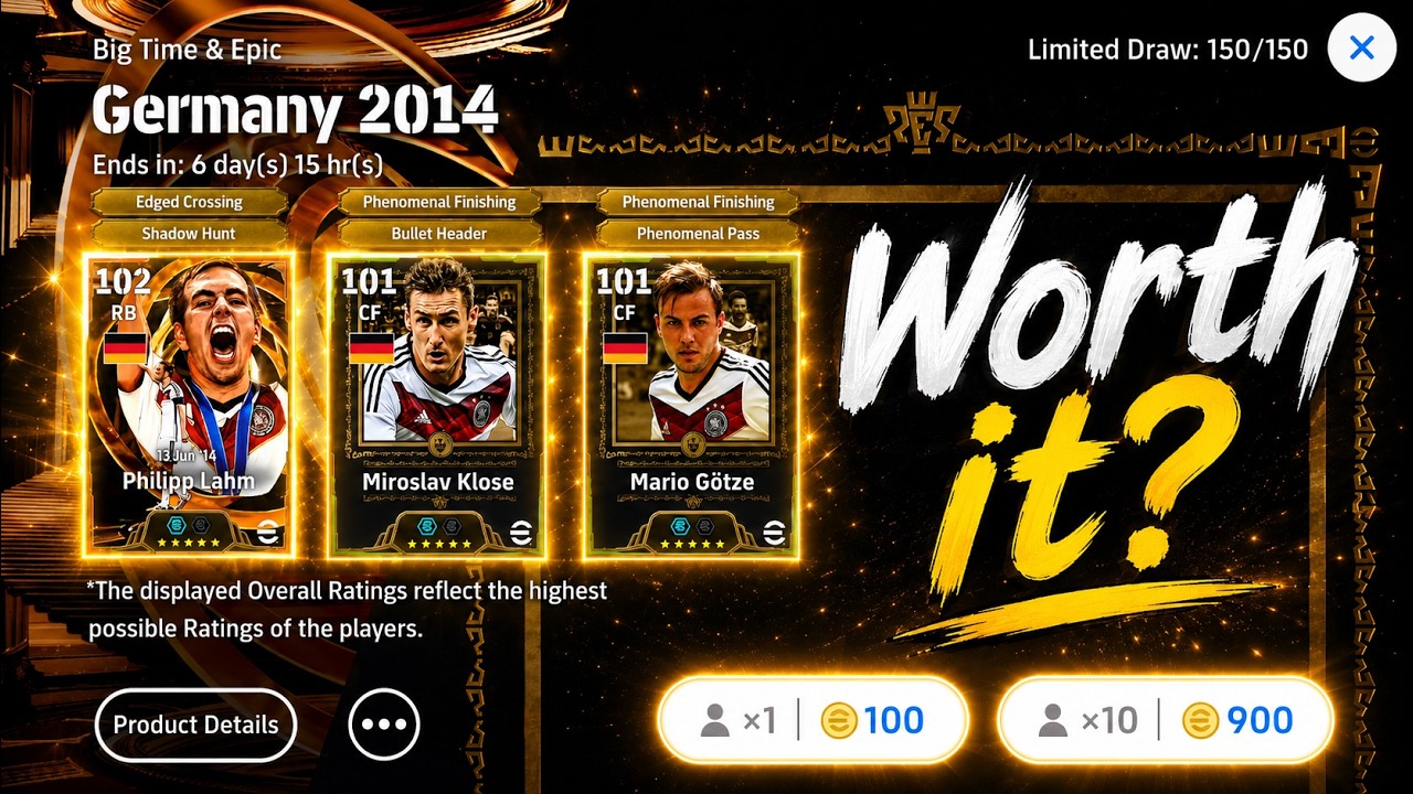 Эпик всего за 300 монет?😳 Открытие пака Germany 2014 &mdash; eFootball 2026