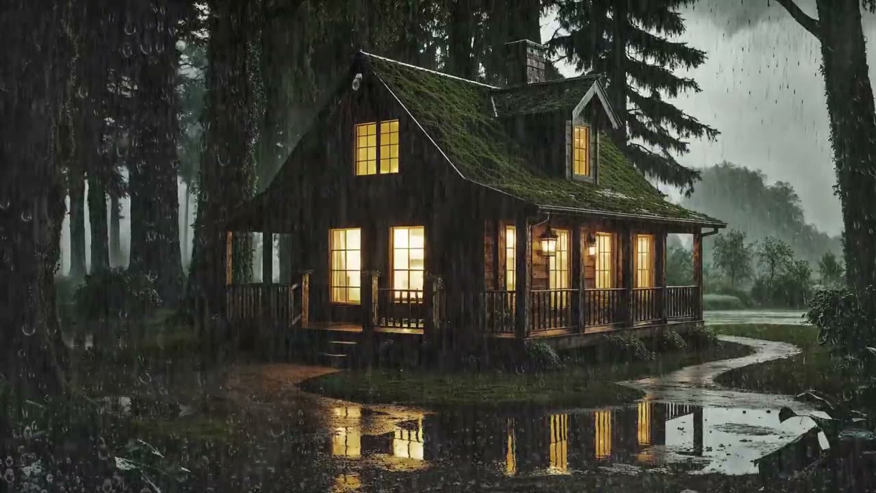 Rain & Distant Thunder ⚡🌧️ | Long Relaxing No Ads