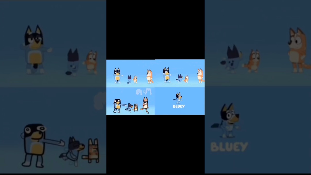 Bluey Intro Vs Bingo Intro Vs  Homemade Intro Vs Pilot Intro #shorts #bluey