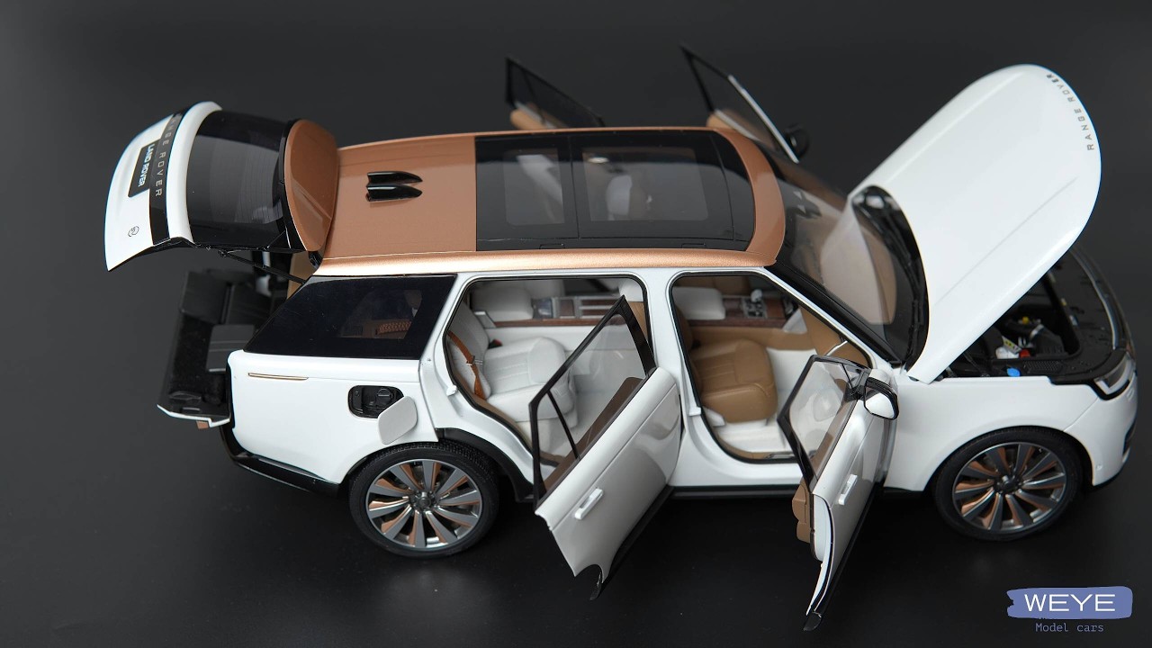 Unboxing 2022 Range Rover SV Serenity 1/18 Diecast Model from LCD (White/Gold)