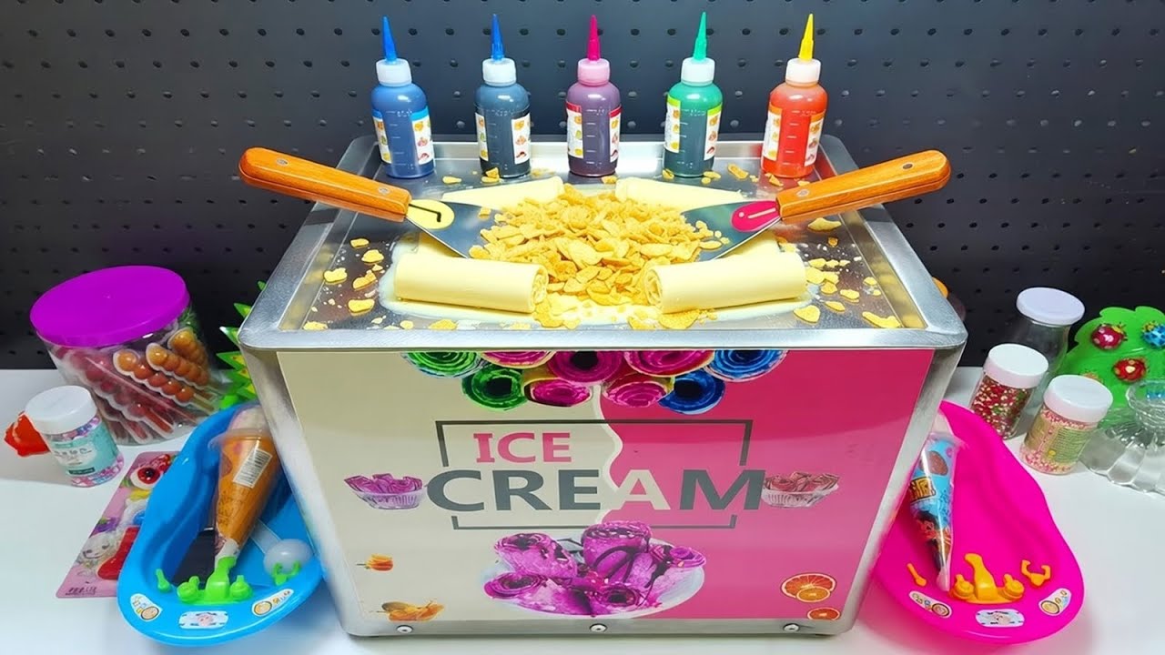 Ice Cream Rolls | Oreo, Brownie & Vanilla Ice Cream / Fried Thai roll | Lays potato chips |