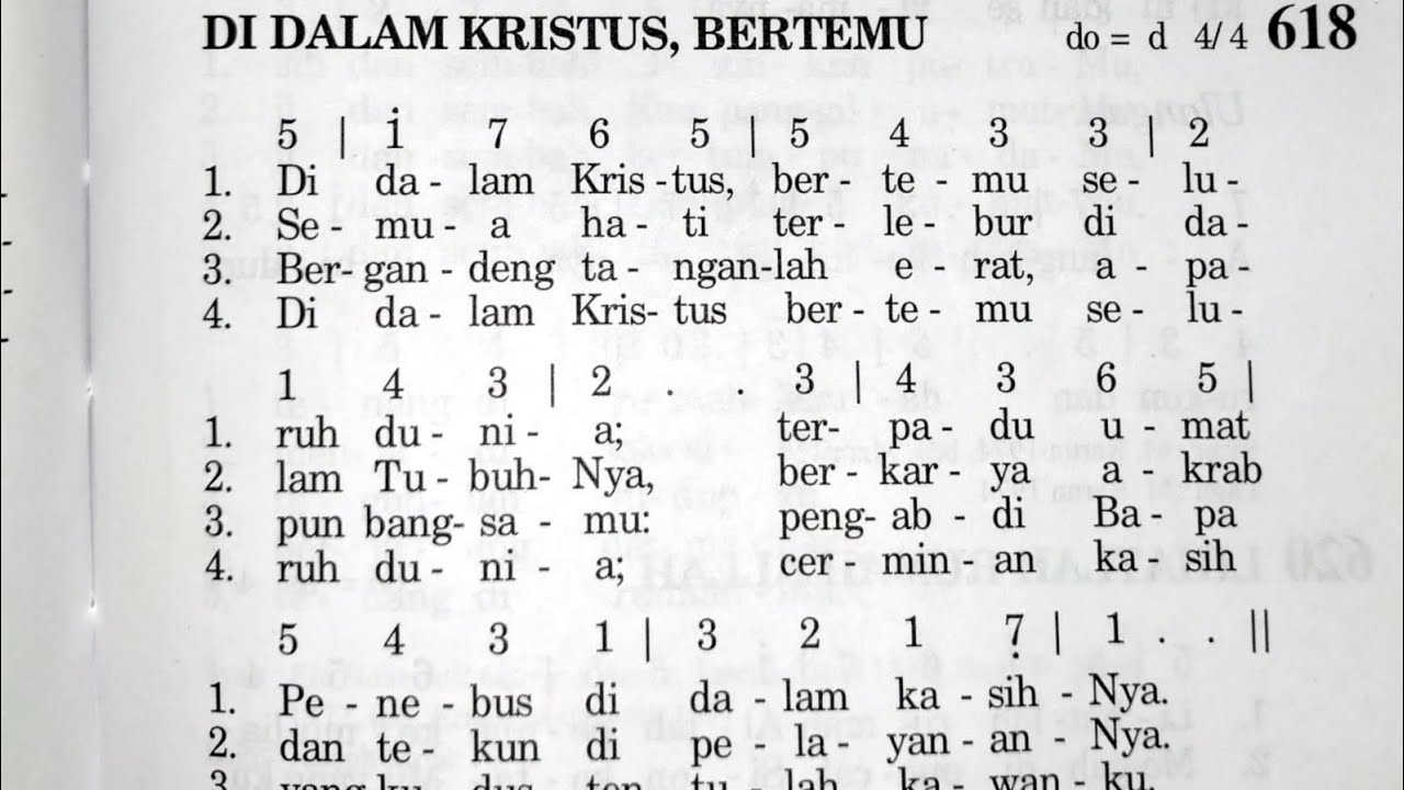 Di Dalam Kristus Bertemu - Lagu Puji Syukur No 618