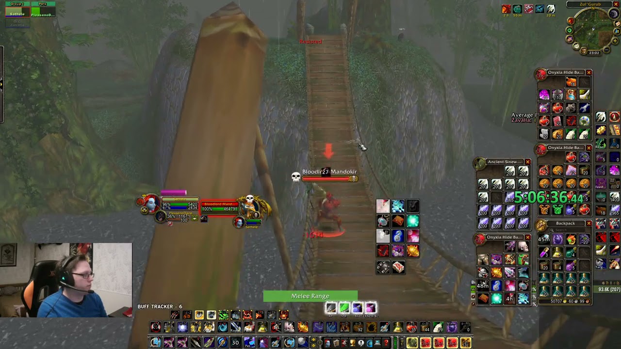 Classic WoW: Hunter vs Bloodlord Mandokir Solo (76min Version)