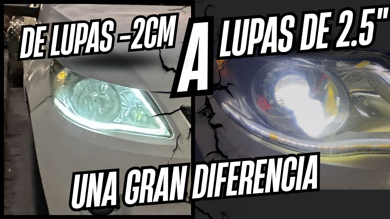 Instalé Lupas LED 2.5” en mi Gol 2009 (se puede en H7 o H4) 🔥 El cambio es BRUTAL (Antes y Después)