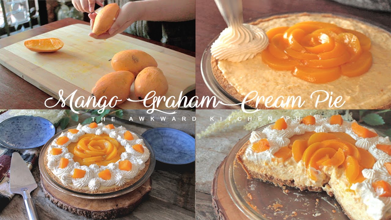 MANGO GRAHAM CREAM PIE | Easy No Bake Mango Pie | FILIPINO | No Talking | Relaxing Music