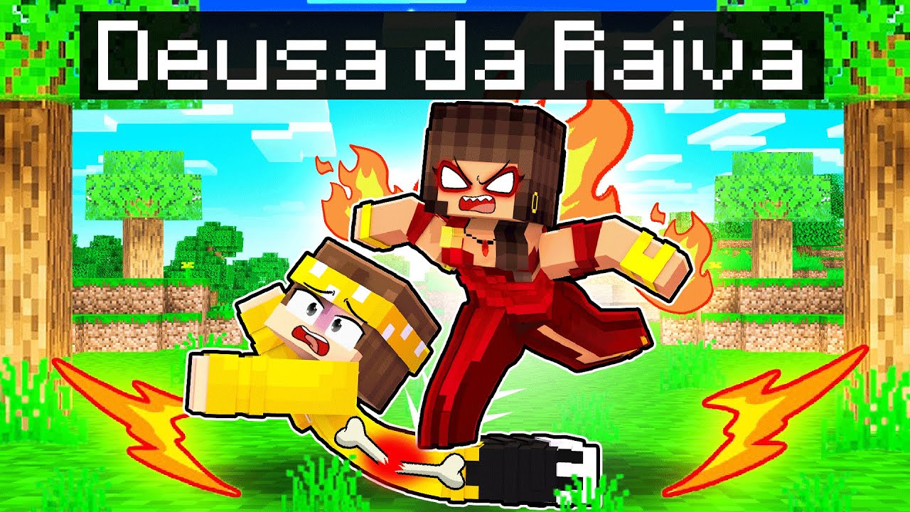 Jogando como DEUSA da RAIVA no Minecraft ◂Miika▸