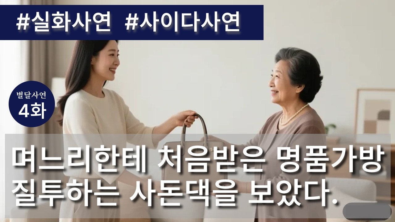 4화 며느리한테 처음받은 명품가방,질투하는 사돈댁을 보았다. #사이다사연 #60대사연 #70대사연 #실화사연