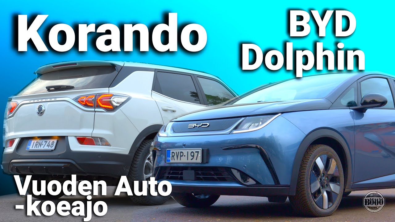 438. Vuoden Auto -pikakoeajossa id&auml;n uutuudet KGM Korando ja BYD Dolphin