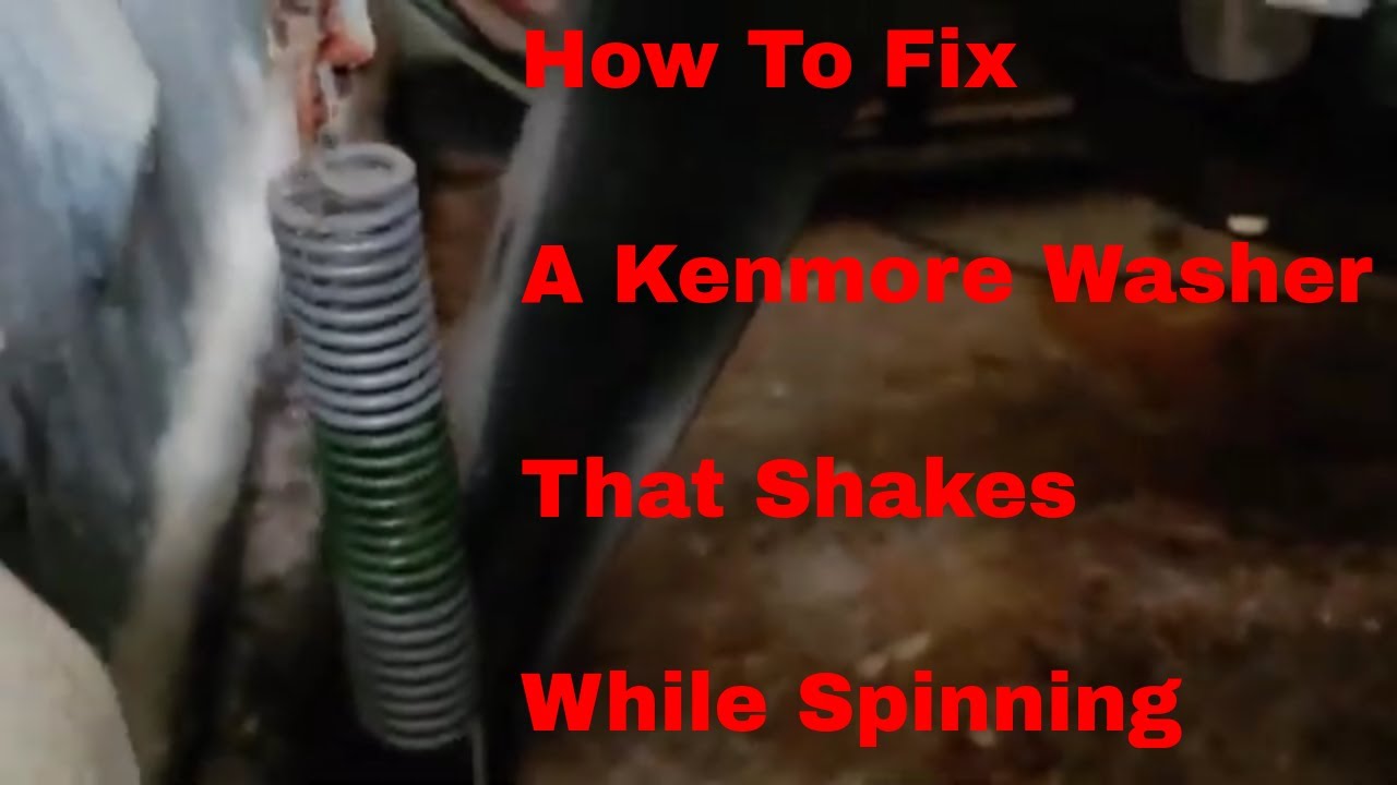 How To Fix A Kenmore Washer That Shakes Vibration Out Of Balance Repair Counterbalance Spring
