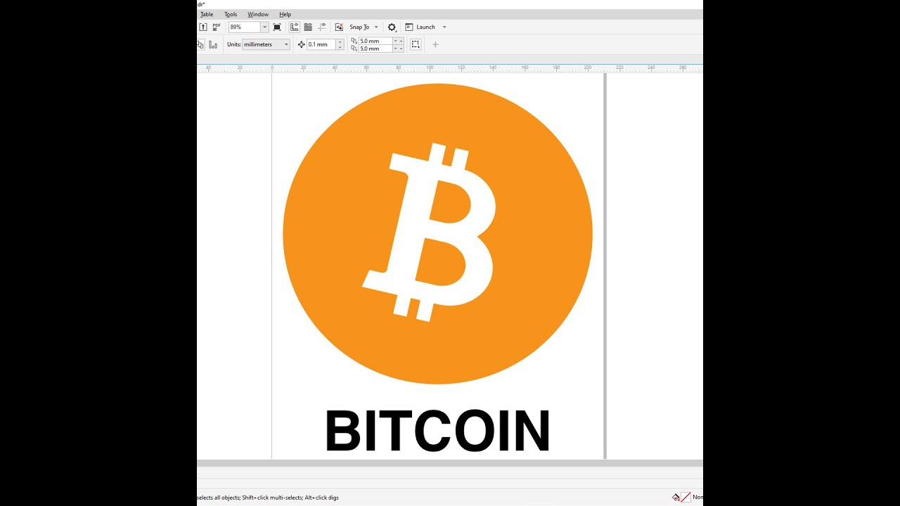 Design Bitcoin Logo in Corel Draw 