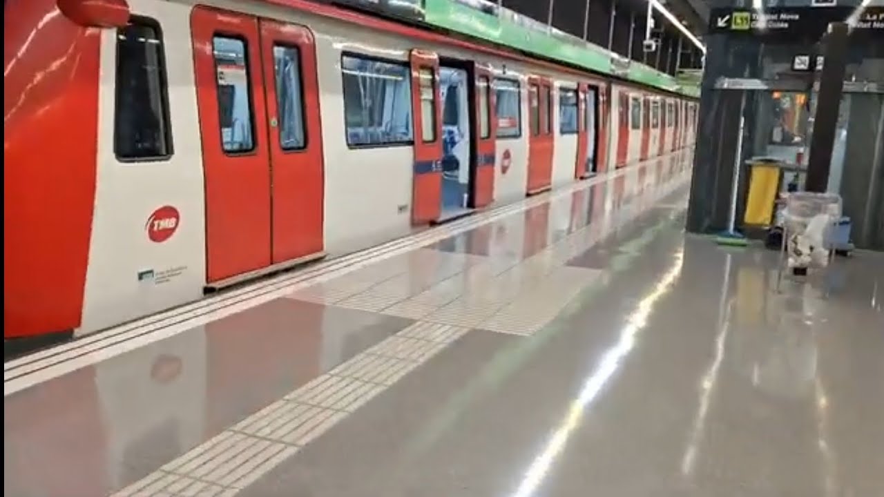 Metro Barcelona L3 y L4 Trayecto de Llucmajor a Roquetes en Series 5000 y 9000