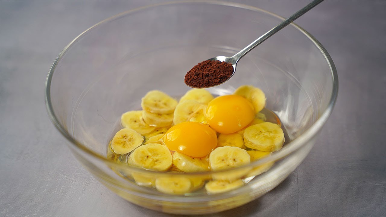 Don't Waste Old Banana, Mix Eggs & Coffee With Banana And Make This Delicious Recipe!