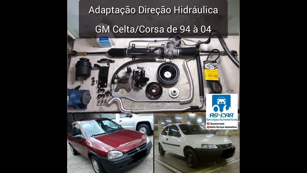Como Adaptar/Instalar Kit de Direção Hidráulica, GM Celta/Corsa antigo 1994 à 2004.