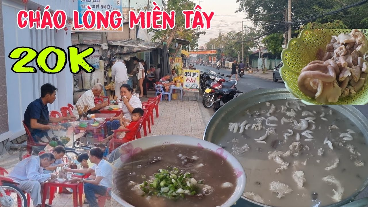 Khách đông khủng khiếp tại quán cháo lòng miền tây giá rẻ 20k, bún miễn phí, bao no