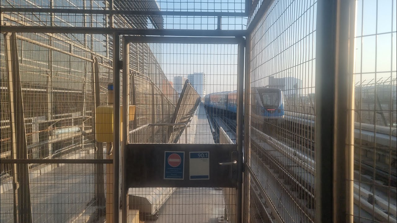 Dubai metro scenic ride: UAE Exchange Metro Station to Ibn Battuta Metro Station - Red Line Route