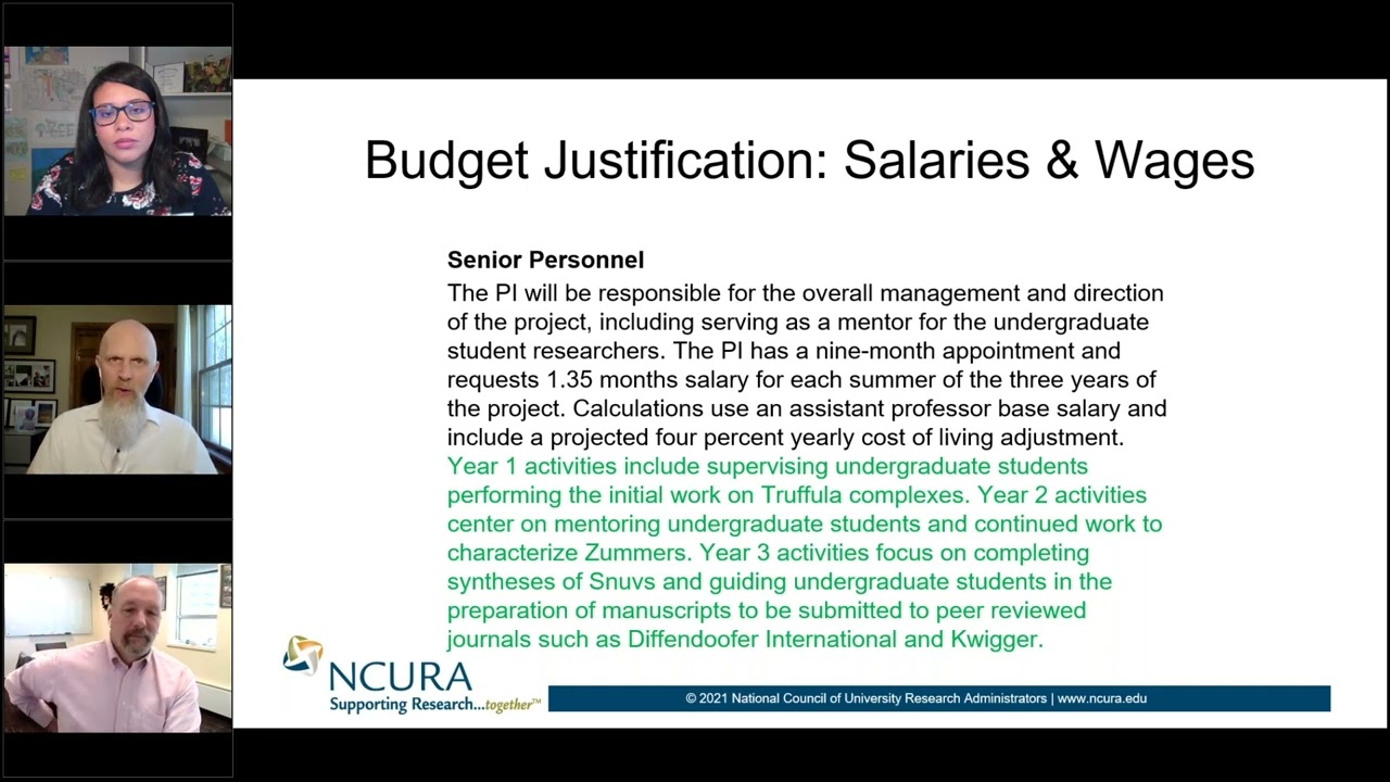 Budget Narratives - Explaining vs Justifying Expenses