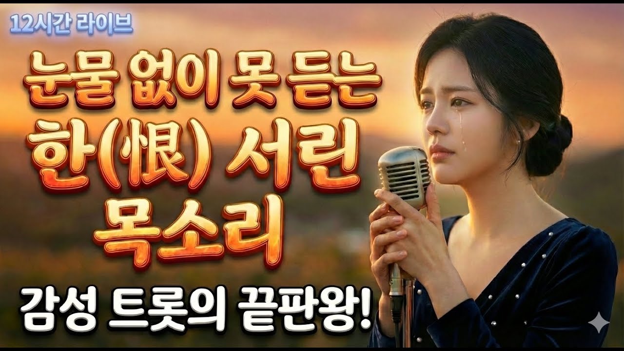 지친 당신을 위로하는 애절한 트로트 명곡 베스트 40곡 | 12시간 끊김없이 감상하세요 (수면송/노동요)