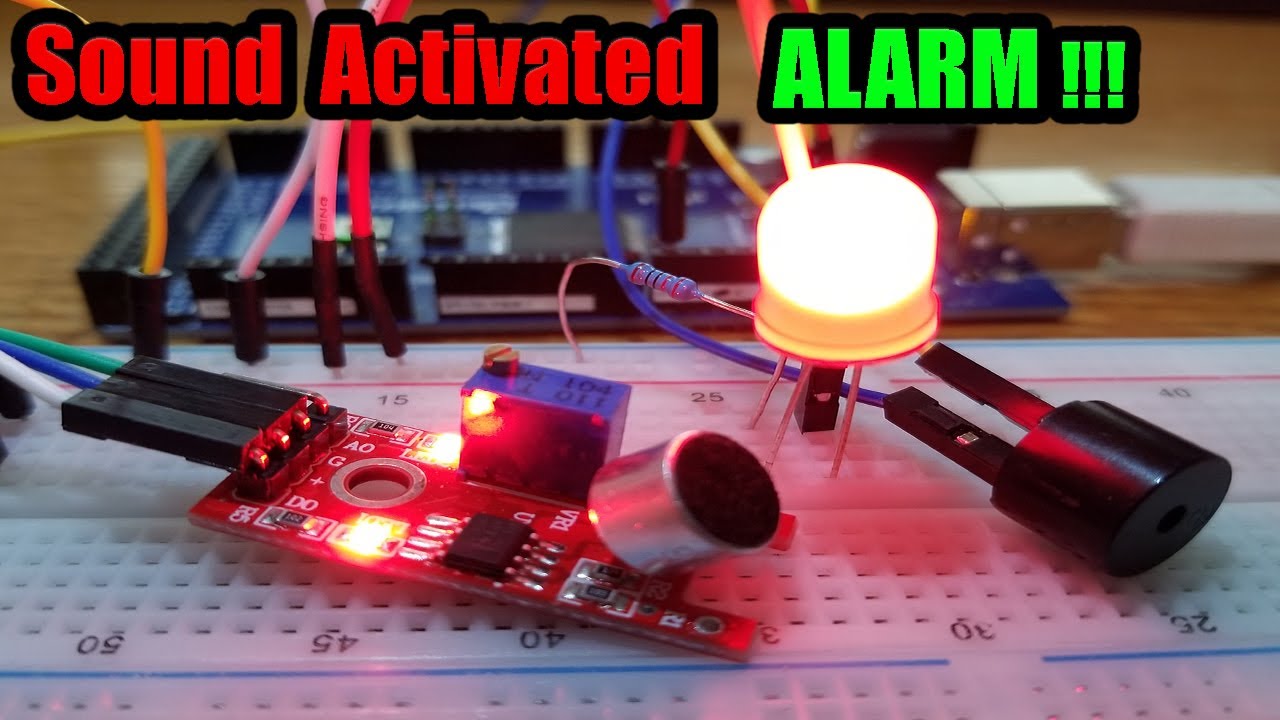 How To Make A Sound Activated Alarm Using Arduino and An Active Buzzer (a DIY electronic set up)