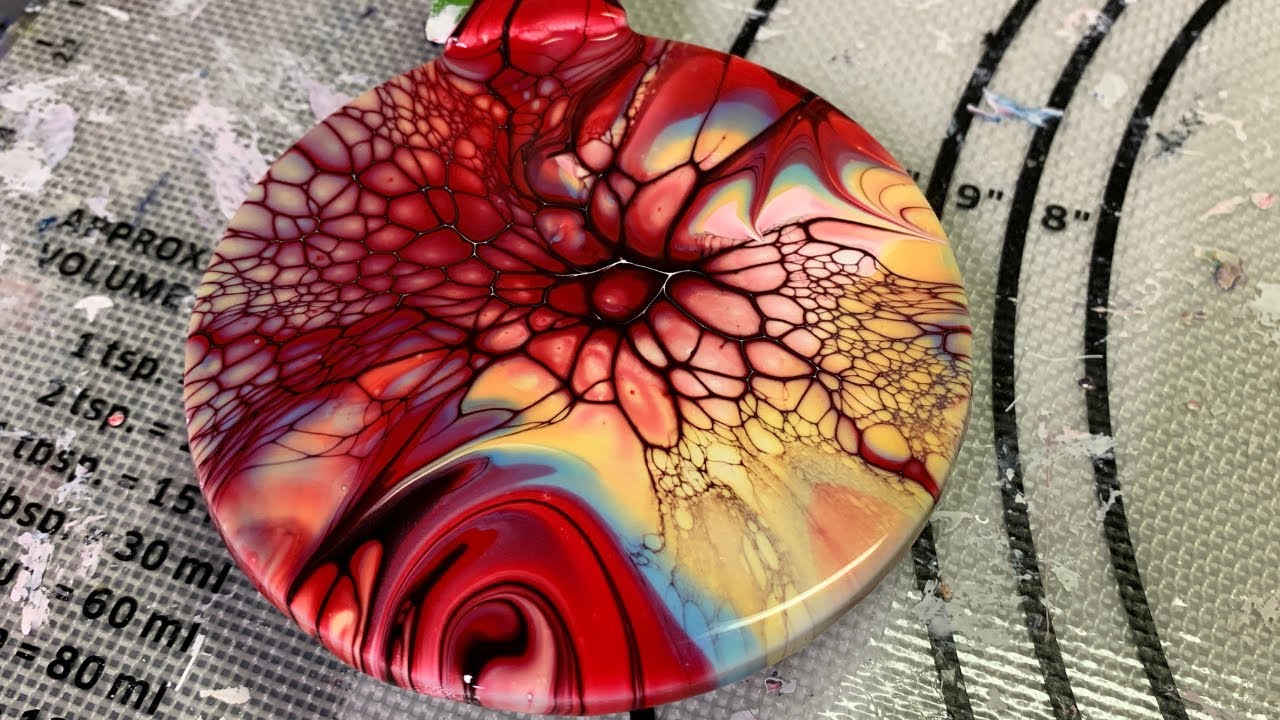 #54 Fun and Colorful Wood Ornaments | Acrylic Pour Painting | Abstract | Fluid Painting
