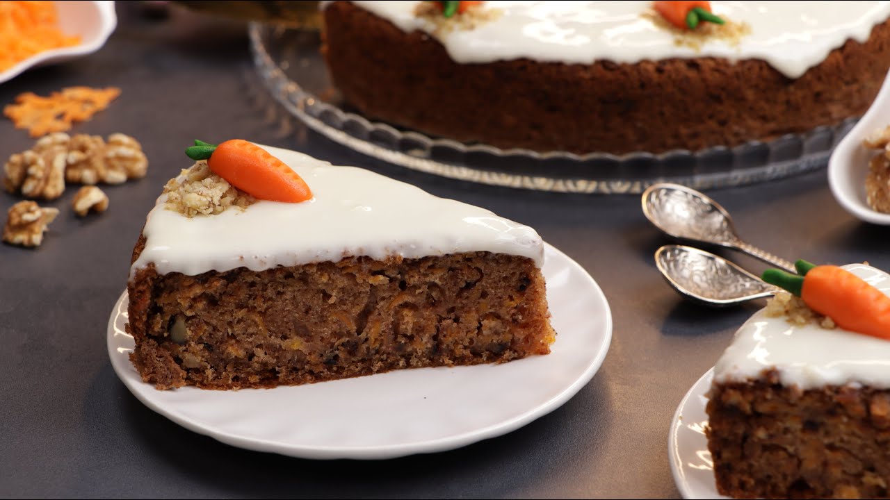 كيكة الجزر الهشة بالجوز و القرفة بطعم مميز 🥰😋