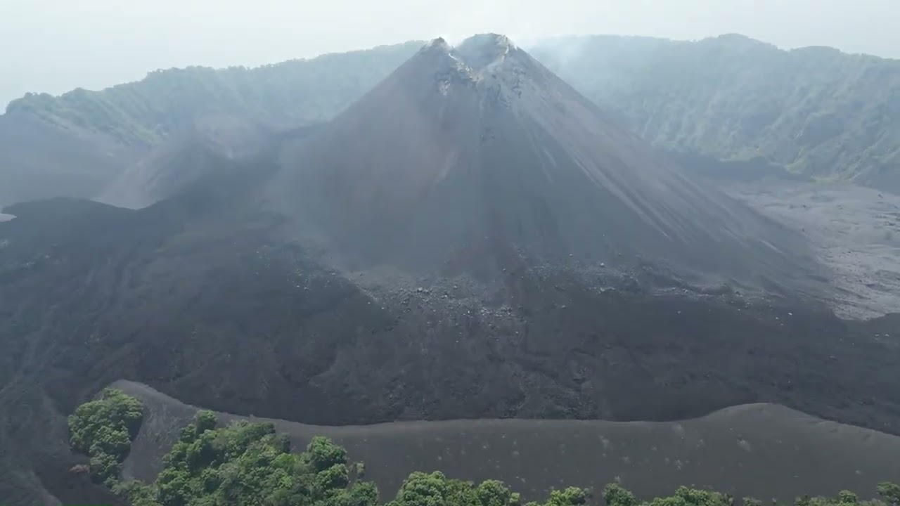 “Flying Over India’s Only Active Volcano – Barren Island 🌋 | Andaman Aerial View”