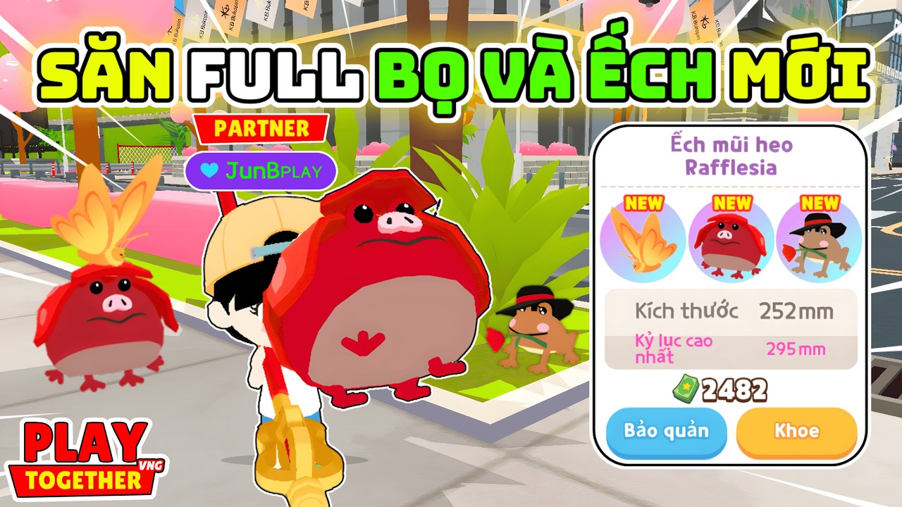 Play Together | Mình Thử Thách Săn Full Côn Trùng Và Ếch Mới Khiến Uni Phải Sợ