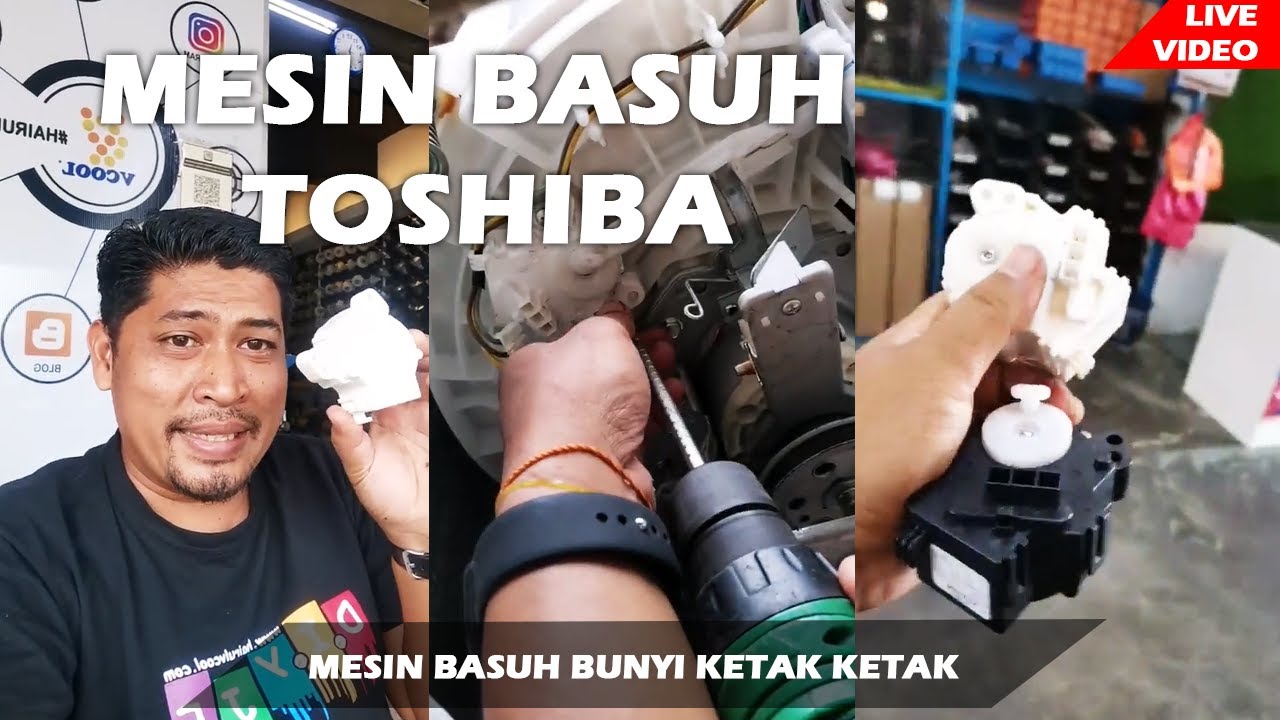 MESIN BASUH TOSHIBA BUNYI KETAK KETAK