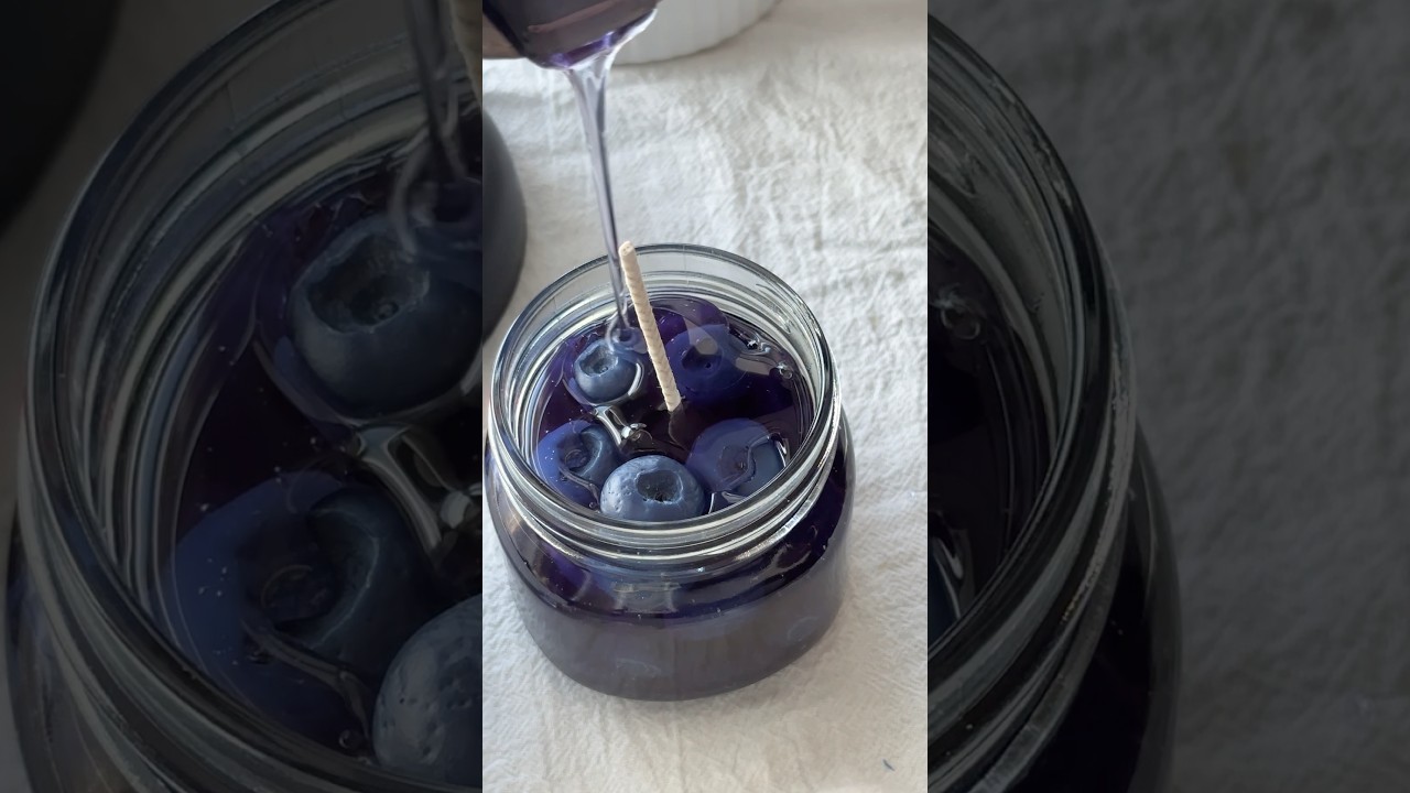 Jam candle 🫐 #diy #candlecraft #candlemaking