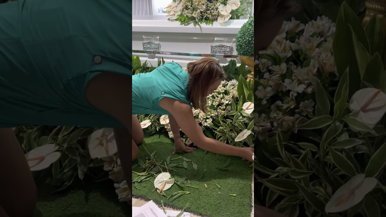 Funeral/ Burial flower arrangement #flowers #burial #flowerarrangementideas #gardensetup #dangwa